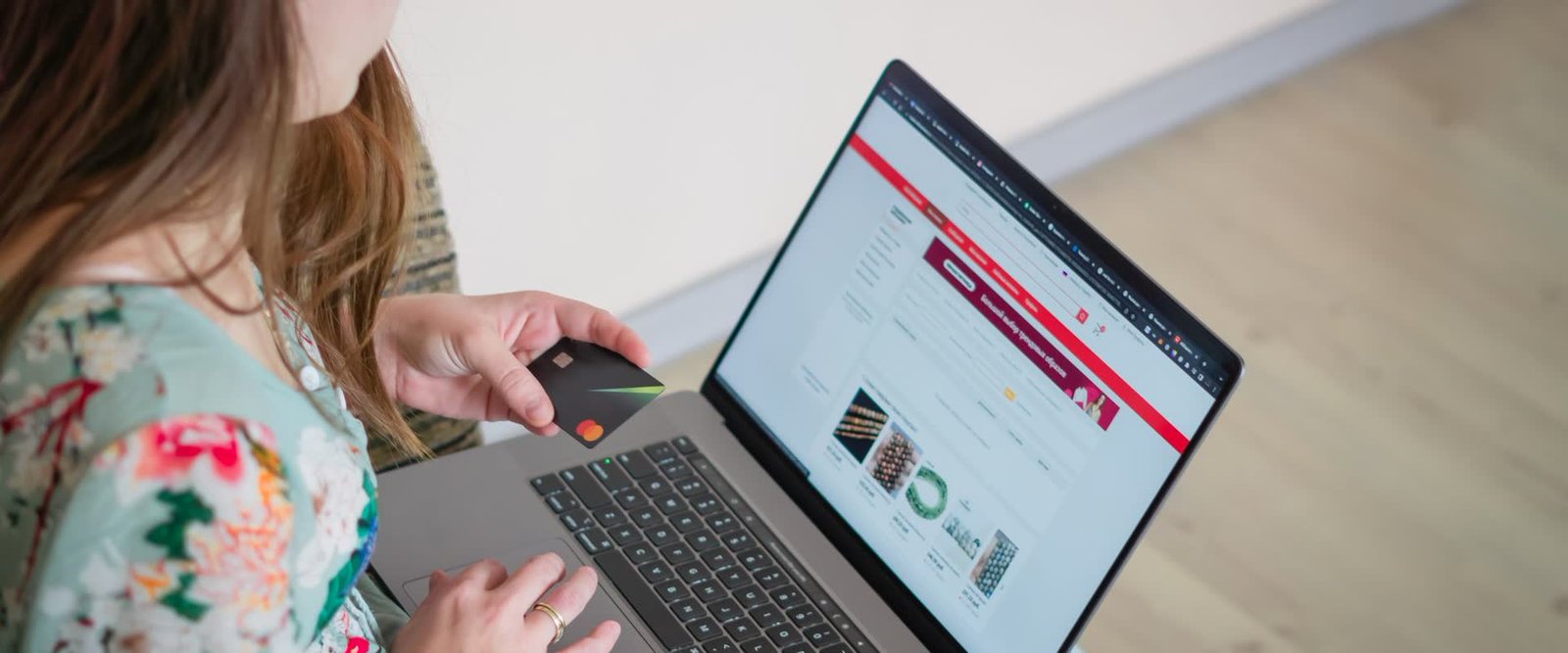 Shopping an online Indian store on a laptop for an assisted purchase